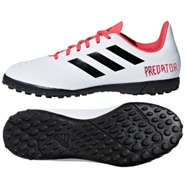 Adidas Predator Tango 18.4 Tf Jr CP9096 jalkapallokengät valkoinen valkoinen