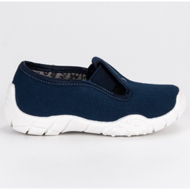 Raweks Kotitekoiset tossut joustavalla nauhalla sininen