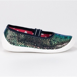 Raweks Kiiltävät tossut, joustava nauha vihreä