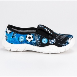 Raweks Kotitekoiset tossut joustavalla nauhalla sininen