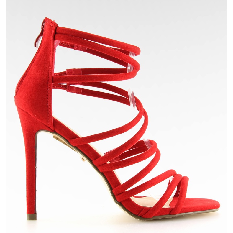 Punaiset sandaalit korkokengissä LE039 Red punainen