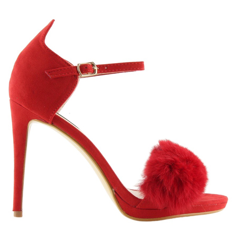 Punaiset sandaalit korkokengossa L6120 Red punainen