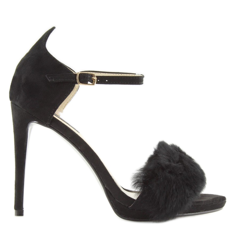 Mustat sandaalit korkeakorkoisessa L6120 Black