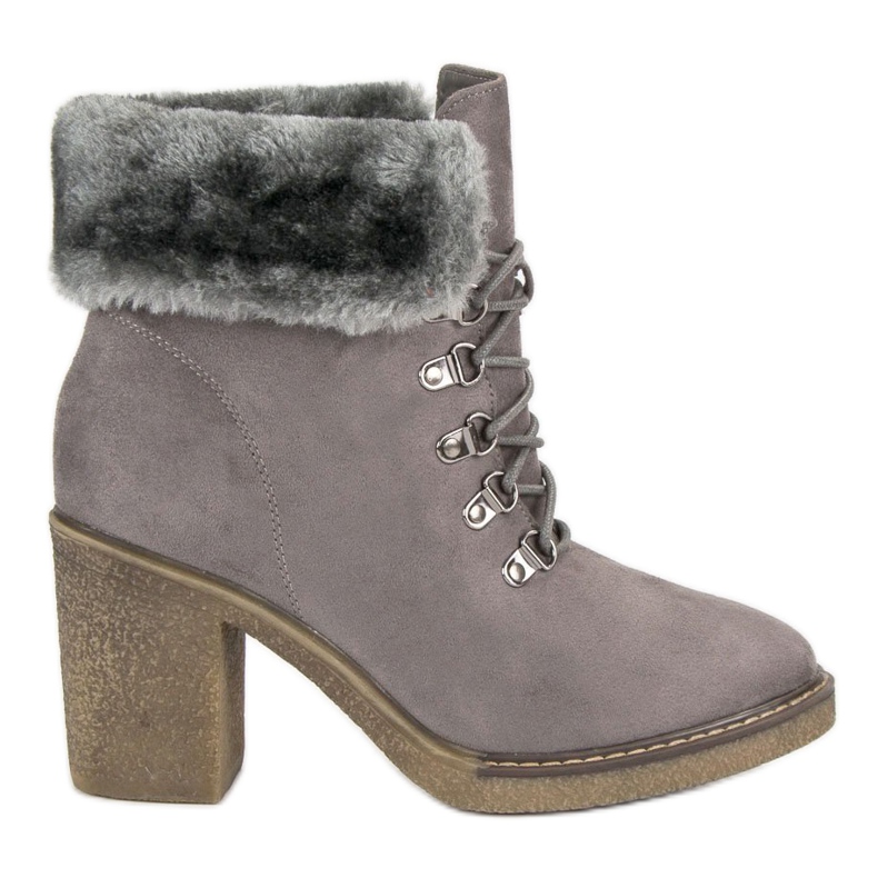 Seastar Nauhalliset saappaat turkista harmaa