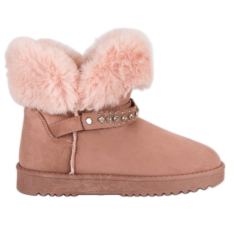 Seastar Mukluki turkisten kanssa vaaleanpunainen