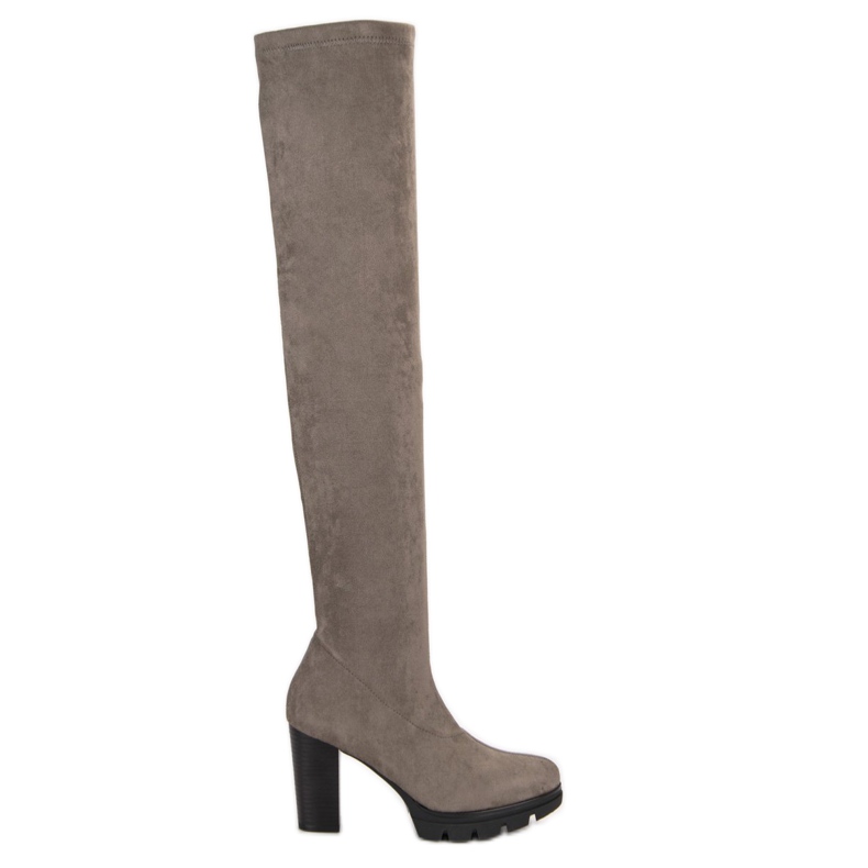 Vinceza Harmaat mokkanahkaiset reisisaappaat