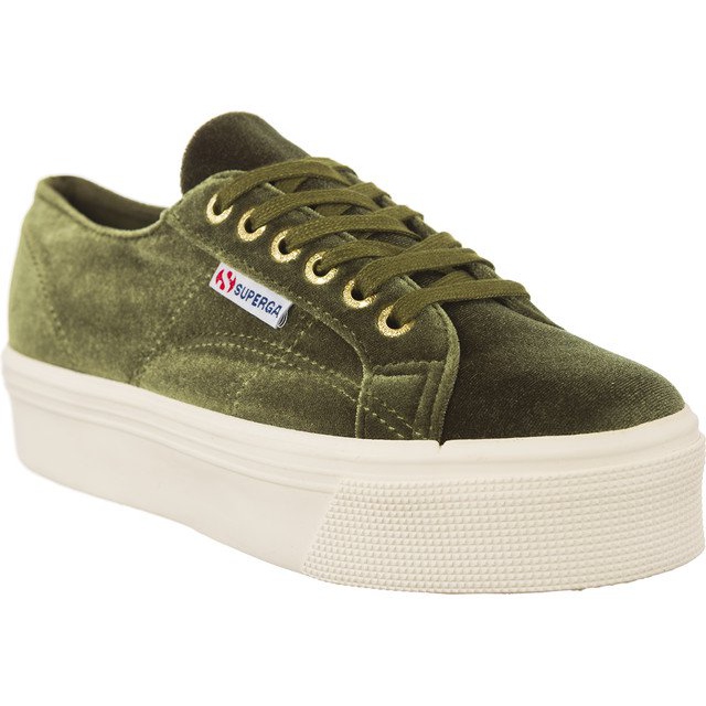 Superga 2790 Velvetw B63 vihreä