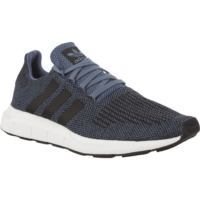Adidas Swift Run 120 Raw Steel Core Black -jalkineet Valkoinen musta laivastonsininen