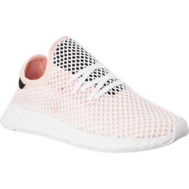 Adidas Deerupt Runner Valkoinen ydin musta Ftwr valkoinen vaaleanpunainen