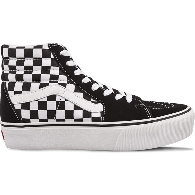 Vans Sk8 Hi Platform 2 Qxh Checkerboard True White valkoinen musta