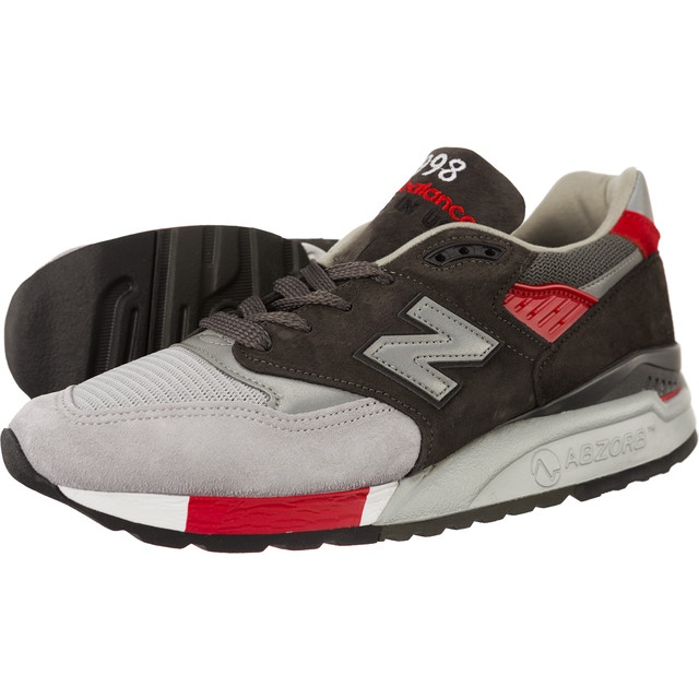 New Balance Uusi tasapaino M998CPL harmaa punainen