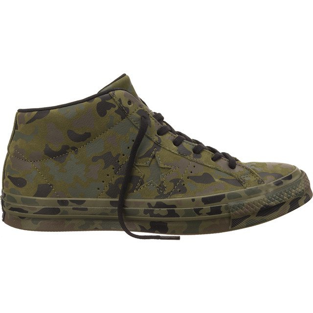 Converse 159746 Yhden tähden apuohjelma Camo Mid musta vihreä
