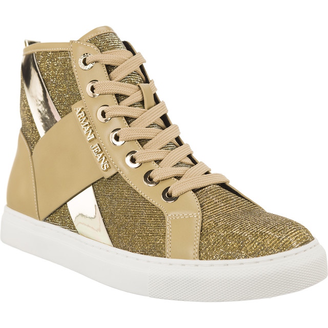 Armani Jeans-kudottu lenkkarit 7P566-06250 ruskea keltainen