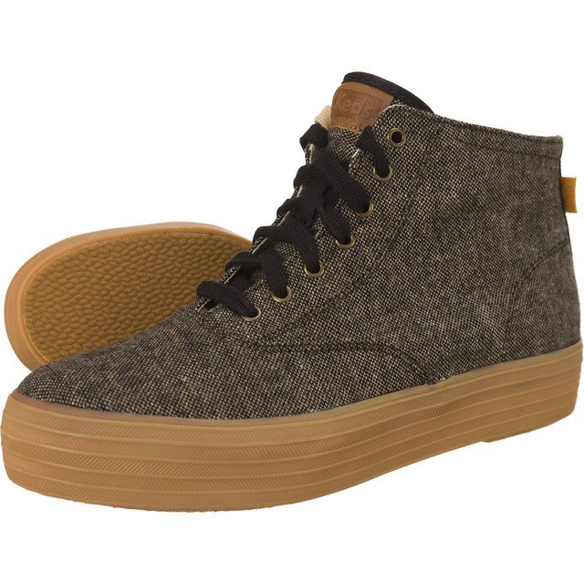 Keds kolminkertainen Slub Tweed 787 ruskea