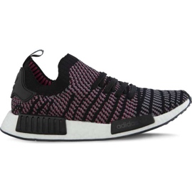 Adidas Nmd R1 Stlt Primeknit Core Musta Harmaa Neljä Solar Pink monivärinen