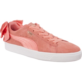 Puma Suede Bow Wn S Shell vaaleanpunainen kuori
