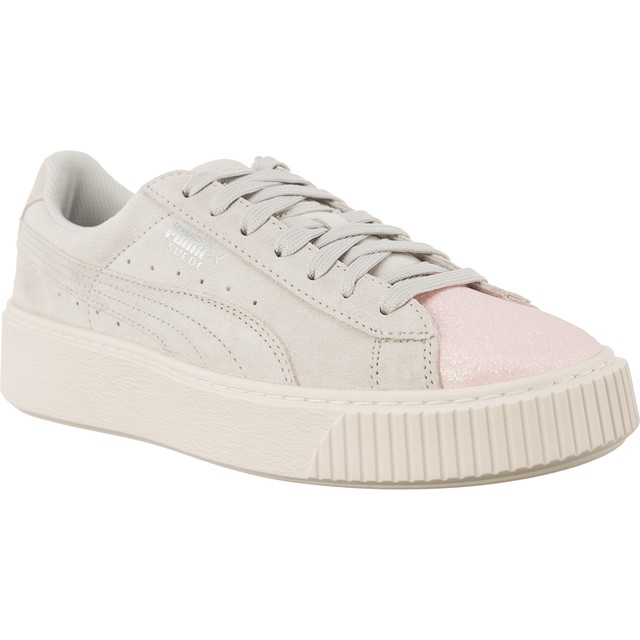 Puma Suede Platform Glam Pearl Glacier Grey harmaa monivärinen