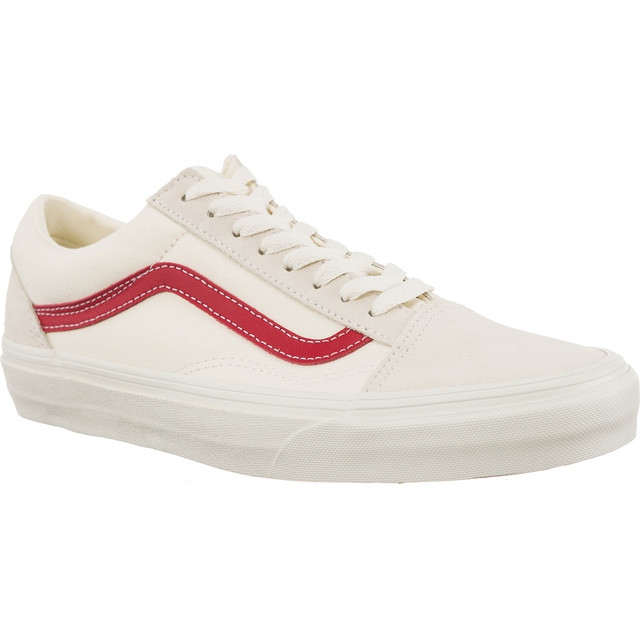 Vans Vanha Skool R1T Vintage White Rococco Red valkoinen monivärinen punainen