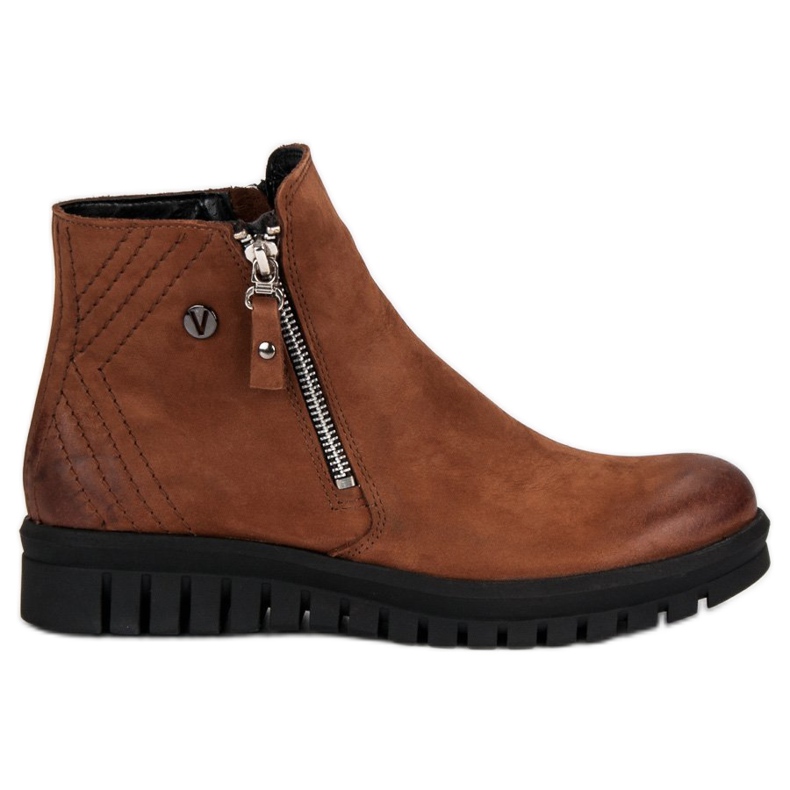 Matalat saappaat VINCEZA -vetoketjulla ruskea