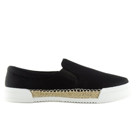 Slip-on mustat tennarit 15691A musta