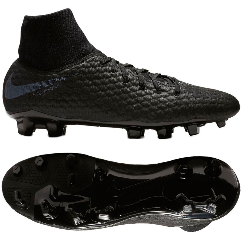 Nike Hypervenom 3 Academy Df Fg M AQ9217-001 jalkapallokengät musta musta