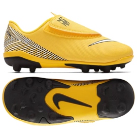 Nike Mercurial Vapor 12 (V) Ps Neymar FG / MG Jr AO2897-710 jalkapallokengät keltainen keltainen