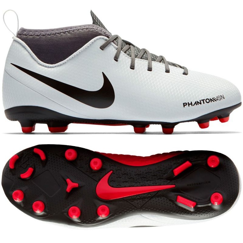 Nike Phantom Vsn Club Df Fg Jr AO3288-060 jalkapallokengät monivärinen valkoinen