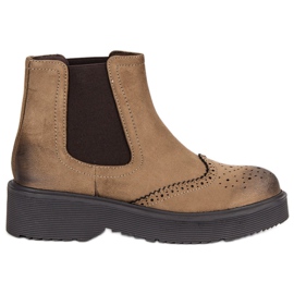 Corina Mukavat mokkanahkasaappaat ruskea