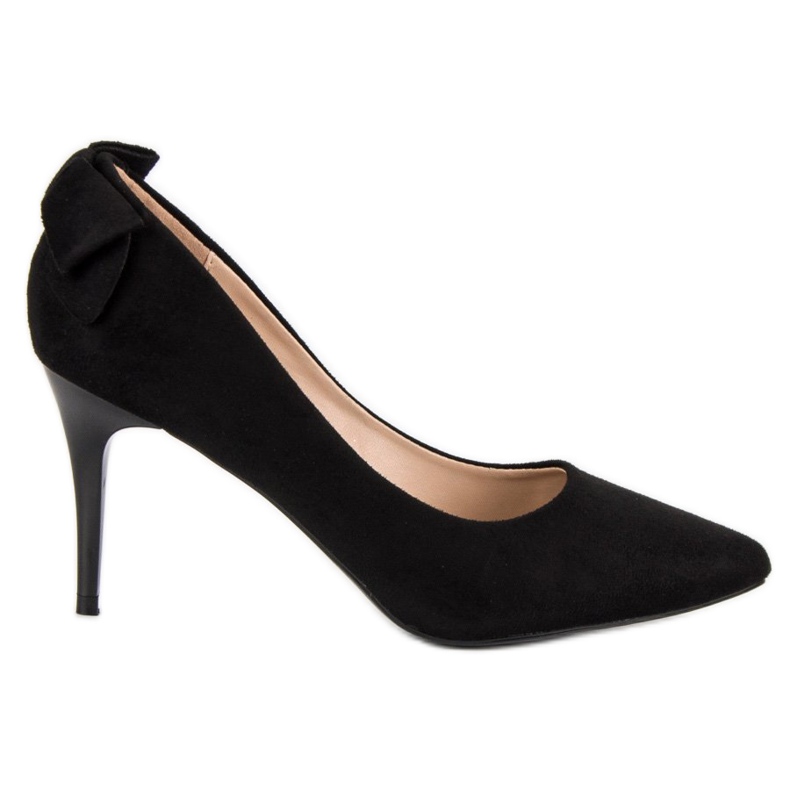 Muodikkaat mokkanahkaiset VINCEZA-korkokengät musta