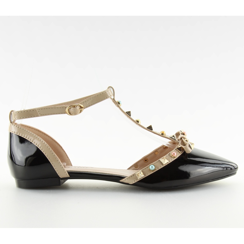 Mustat balleriinit painonapilla musta DM29P musta