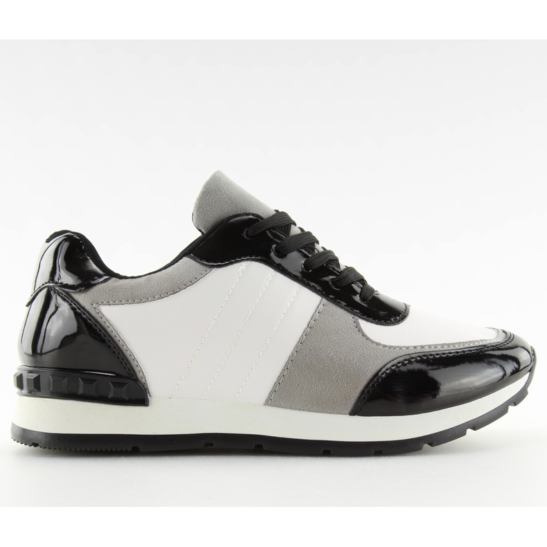 Naisten urheilukengät mustavalkoinen G-84 Musta