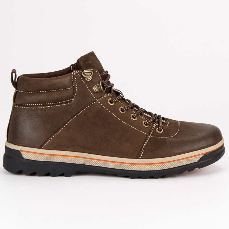 American Club Amerikkalaisten miesten nahkakengät ruskea