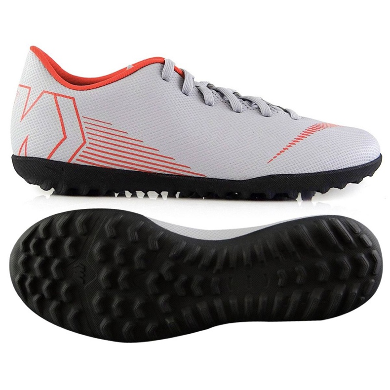 Nike Mercurial Vapor 12 Club Tf M AH7386-060 jalkapallokengät monivärinen harmaa