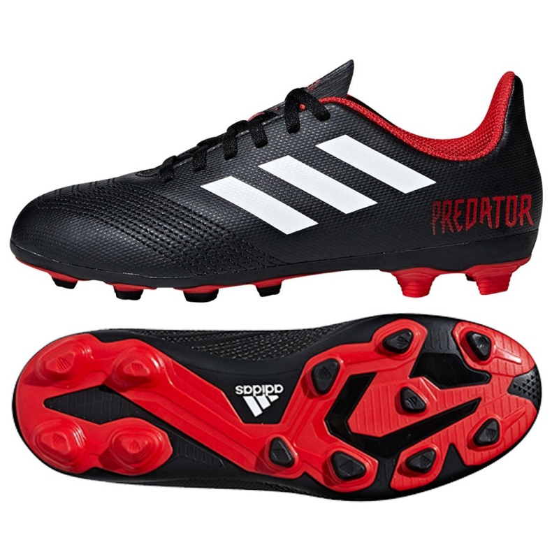 Adidas Predator 18.4 FxG J Jr DB2323 jalkapallokengät monivärinen musta