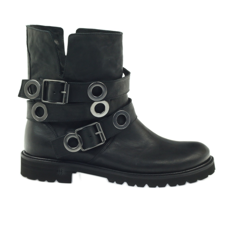 Raidalliset saappaat, joissa on Badura-ympyrät musta