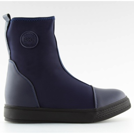 Navy blue neoprene saappaat BOK-1123 Navy tummansininen