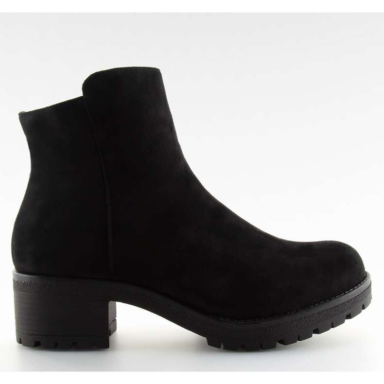 Mustat leveäkorkoiset saappaat JH561