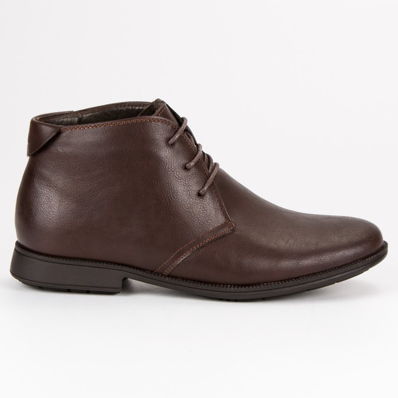 Sidottu matala saappaat ruskea