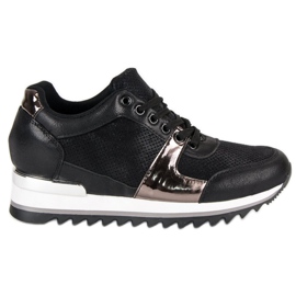 Sidotut urheilukengät musta