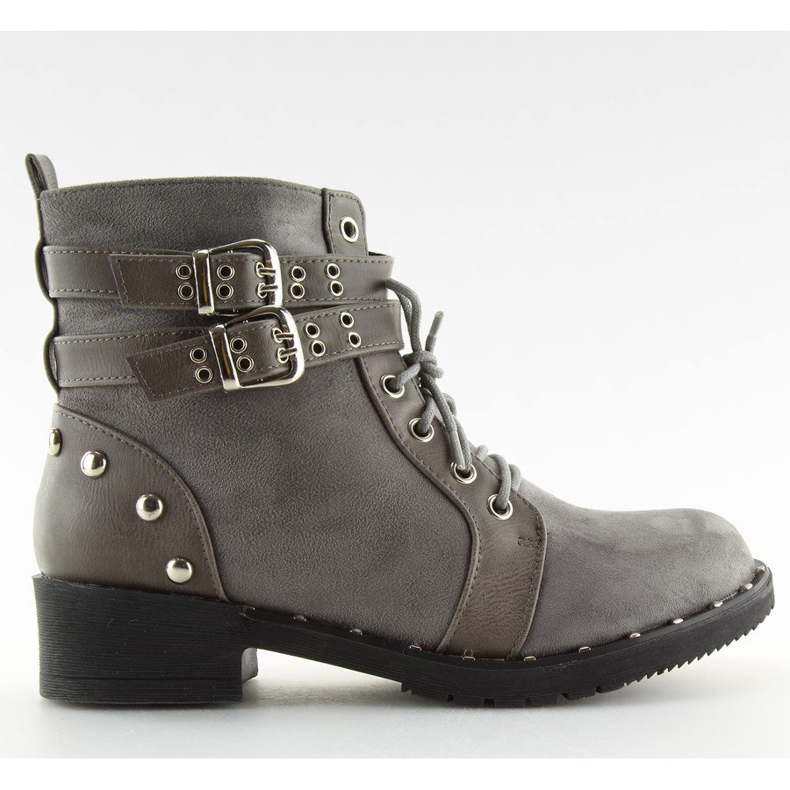 Lace-up-saappaat L3382 Grey harmaa