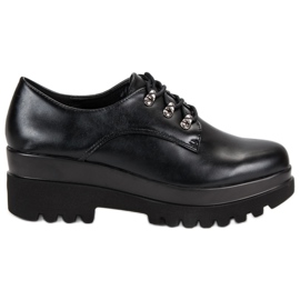 Sidotut naisten kengät musta