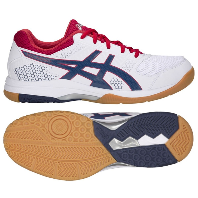 Asics Gel Rocket 8 M B706Y-100 lentopallokengät monivärinen valkoinen