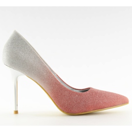 Opalescent vaaleanpunainen ja harmaa ombre