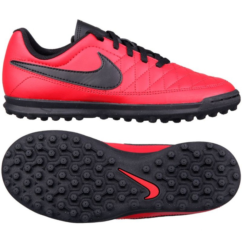 Nike Majestry Tf Jr AQ7896-600 jalkapallokengät punainen punainen