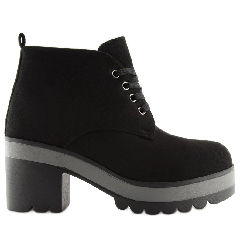 Mustat nauhakengät E3110 Musta