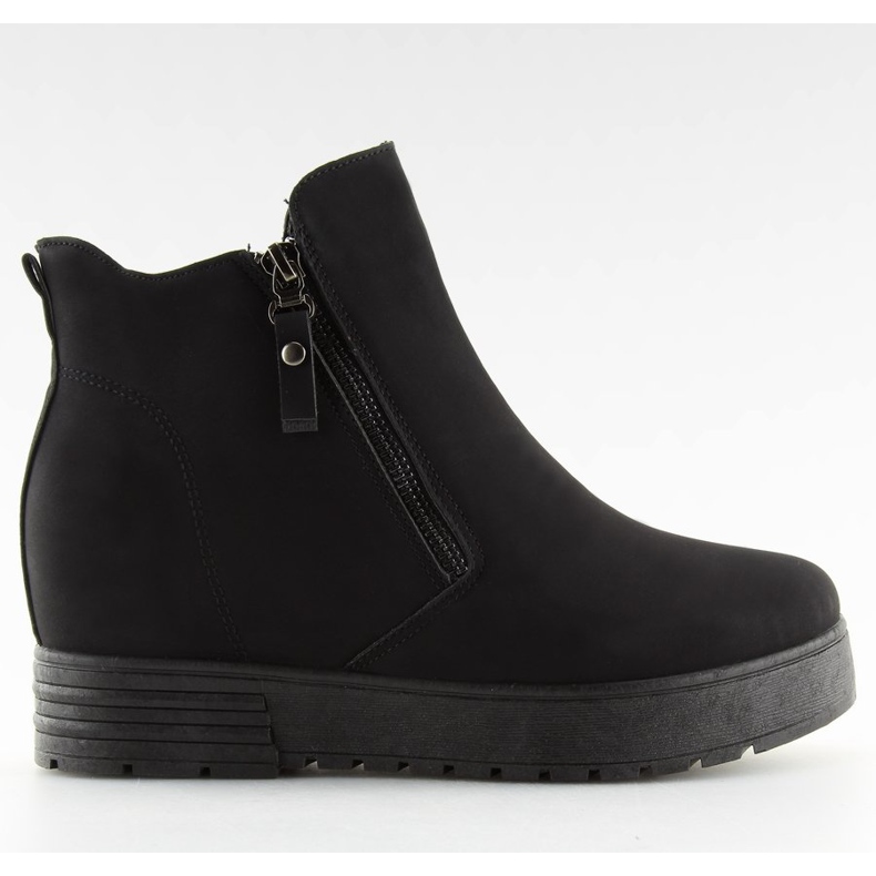 Saappaat piilotetulla kiilalla musta SJ657 Black