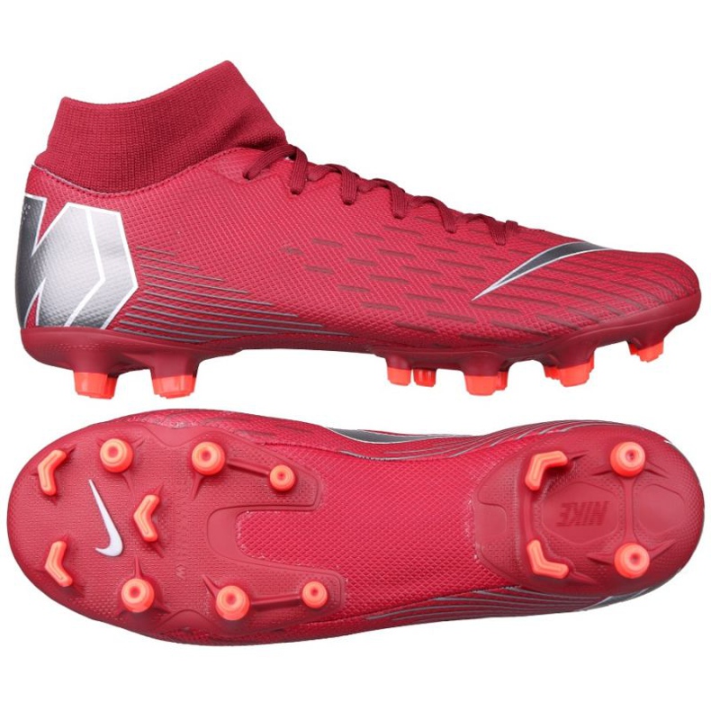 Nike Mercurial Superfly 6 Academy Mg M AH7362-606 jalkapallokengät punainen punainen
