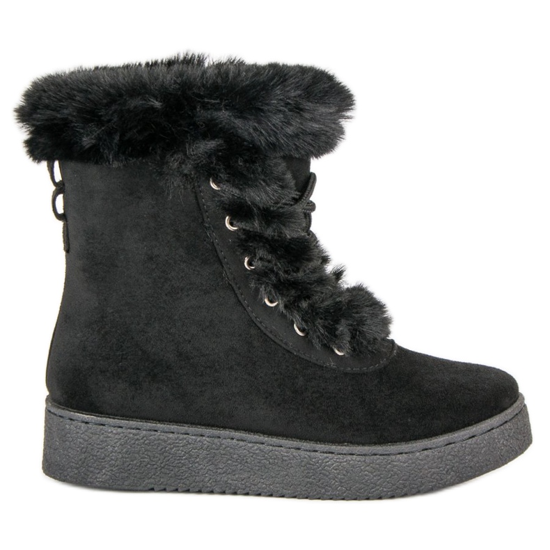 Mustat sidotut lumisaappaat Mustat sidotut lumisaappaat