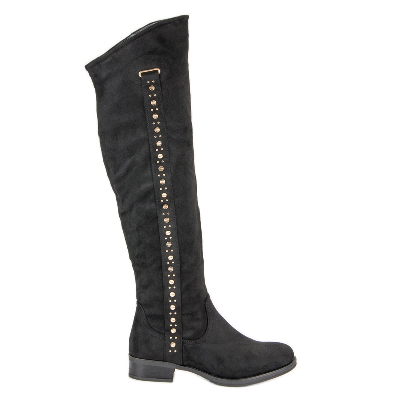 Super Me Mokkanahkakengät, joissa korkokengät musta