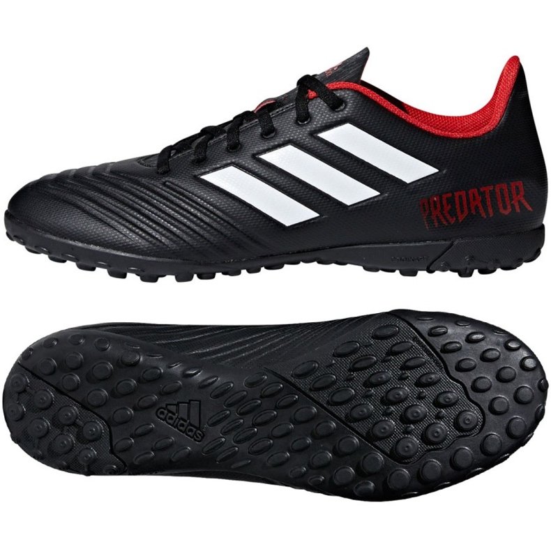 Adidas Predator Tango 18.4 Tf M DB2143 jalkapallokengät musta musta Adidas Predator Tango 18.4 Tf M DB2143 jalkapallokengät musta musta